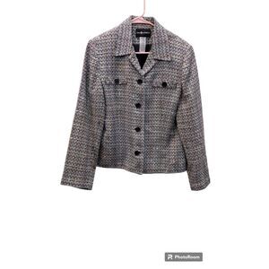 Sag Harbor Multi Color Tweed Button down Blazer